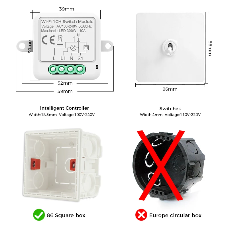 Tuya Zigbee Smarte Brytere (Hvit) - usage example