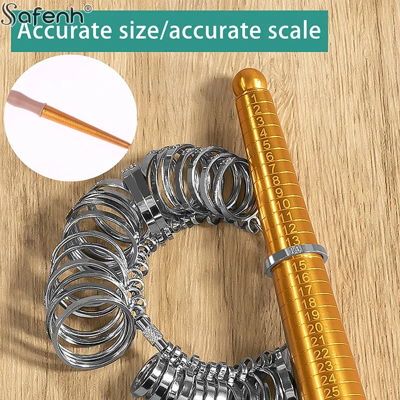 

1 шт., оправка для размера колец, измерительная палочка для размера кольца, измерительная палочка для размера кольца, медная пластиковая ручка, инструмент для изготовления колец размера HK