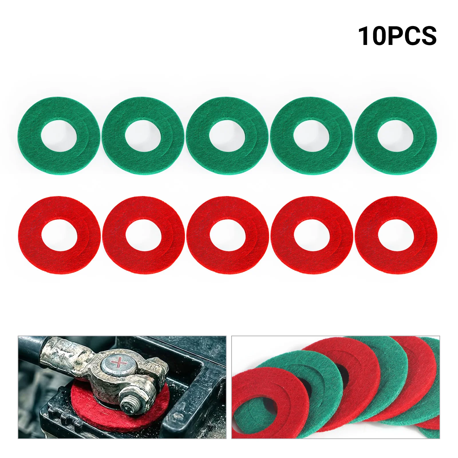 2.Car Battery Shim Battery Terminal Anti-Corrosion Washer Ring Battery Terminal Anti Washers Battery Protector Gasket Pad