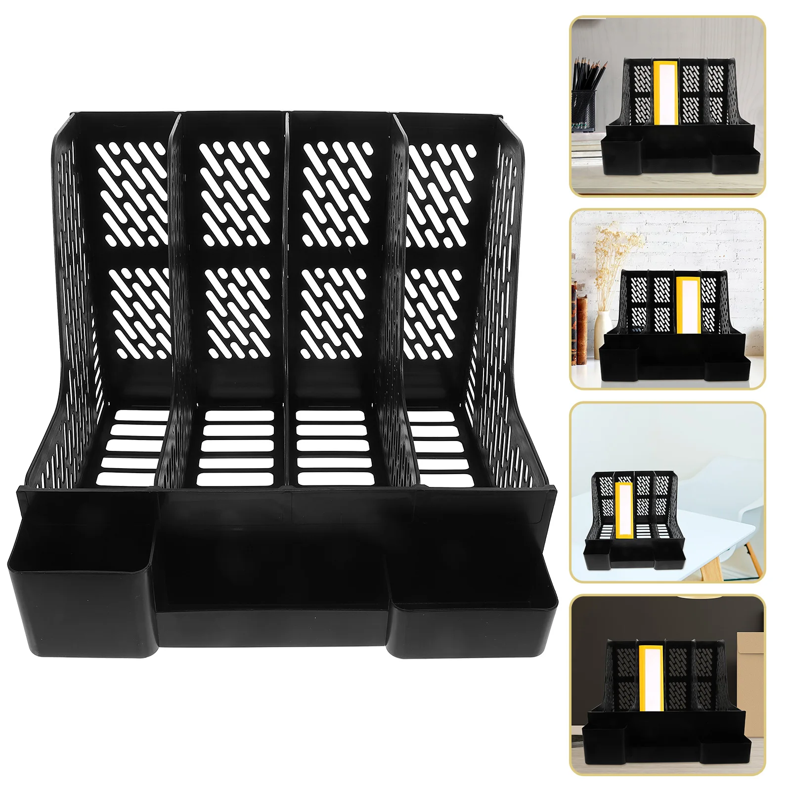 

1 set 1 Set A4 File Storage Rack Document Holder Desktop Organizer Stand Modern Design Space Saving File Holder Rack For