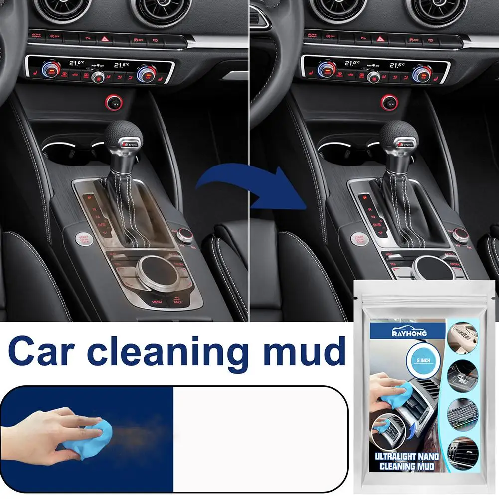 Car Cleaning Gel Putty Reusable Car Interior Detailing Computer Cleaner Keyboard Vent Dust Mud Dust Auto Remover Cleaning G B0W8