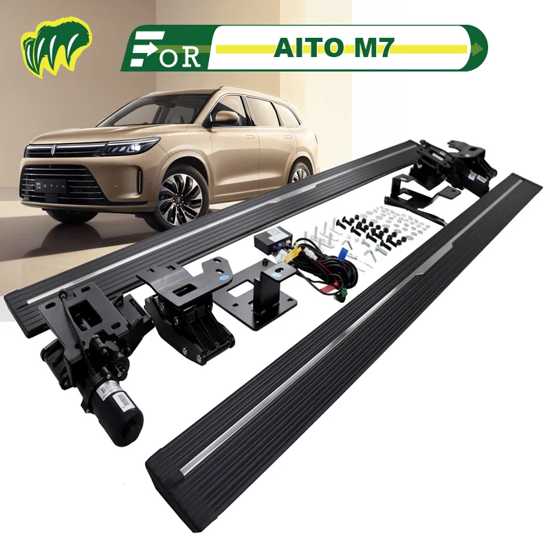 

2PCS HUAWEI AITO M7 2023 2022-2024 Truck Electric intelligence Running Boards Bar Pedals Side Step Bars with LED Lights