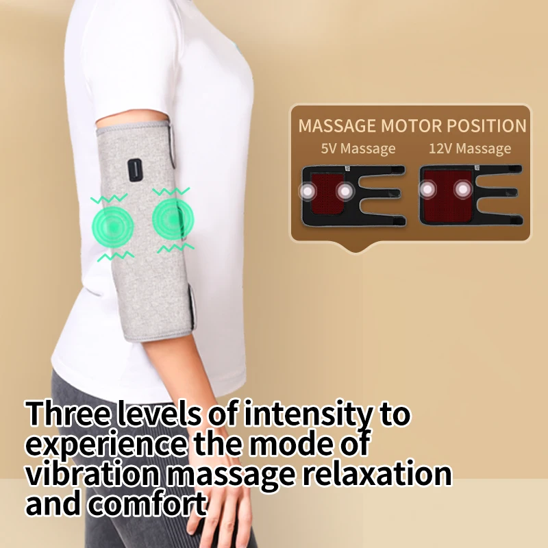 660nm Red Light Heating Pad Elbow Brace Massager 3 Modes Joint Relief Muscle Fatigue Relief Wellness Protector Home Leisure