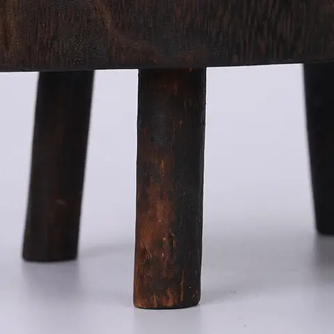 N96R 2X 러스틱 장식용 원형 나무 받침대 화분 받침대 실내외 홈 데코용