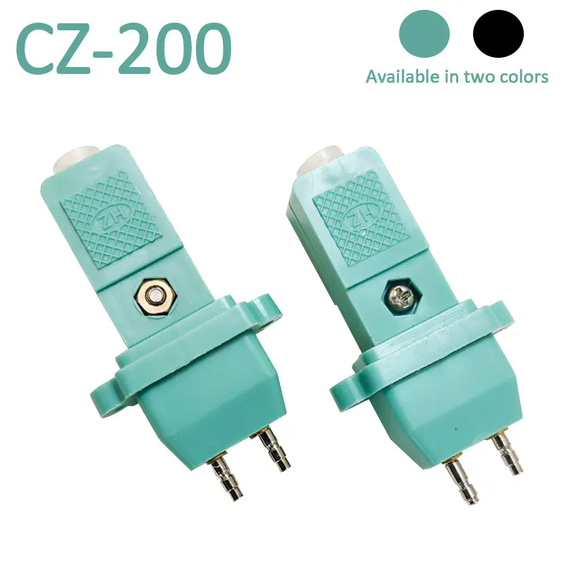 2pcs CZ-200 Small Two-Wire Electric Screwdriver Plug 2-Core Power Socket DC Power Plug Connector 2 Pins Green Black