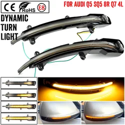 2x Dinâmico LED Turn Signal Blinker Luz Espelho Lateral Seqüencial Repetidor Para Audi Q5 SQ5 8R 2010 2014 2015 2016 2017 Q7 4L SQ7