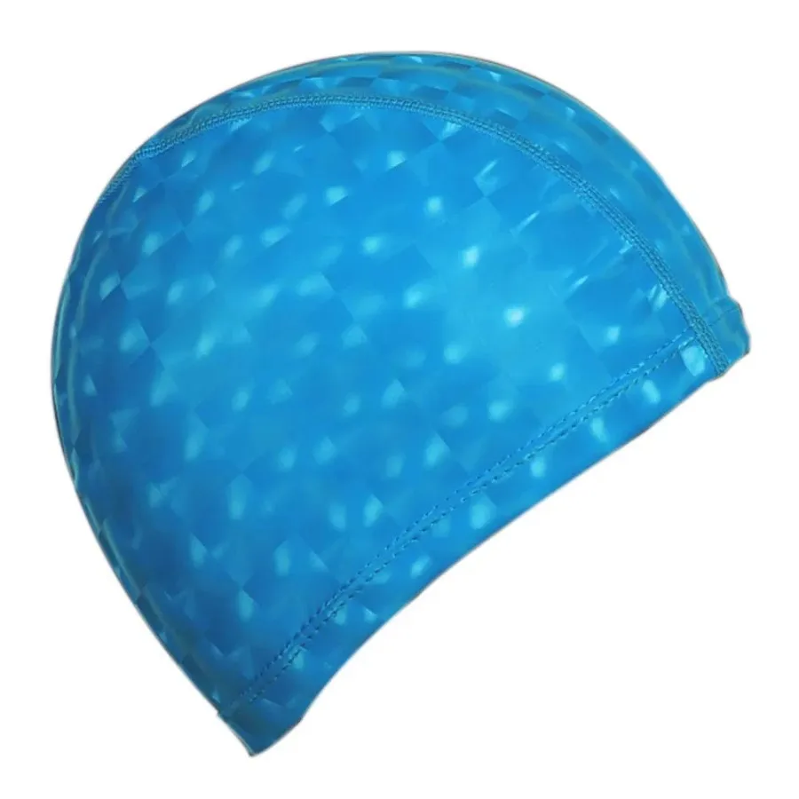 

2 Pack Solid Color Swim Caps For Adult Men Women Waterproof Swimming Cap, Blue
