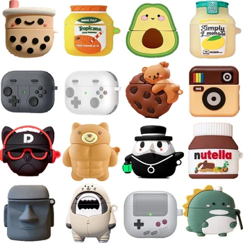 3D Snack Bottle Silicone Soft Case For Airpods Pro 2 Soft TPU Shockproof Cute Cartoon Cover For Airpods 1 2 3 2021 Earphone Box
