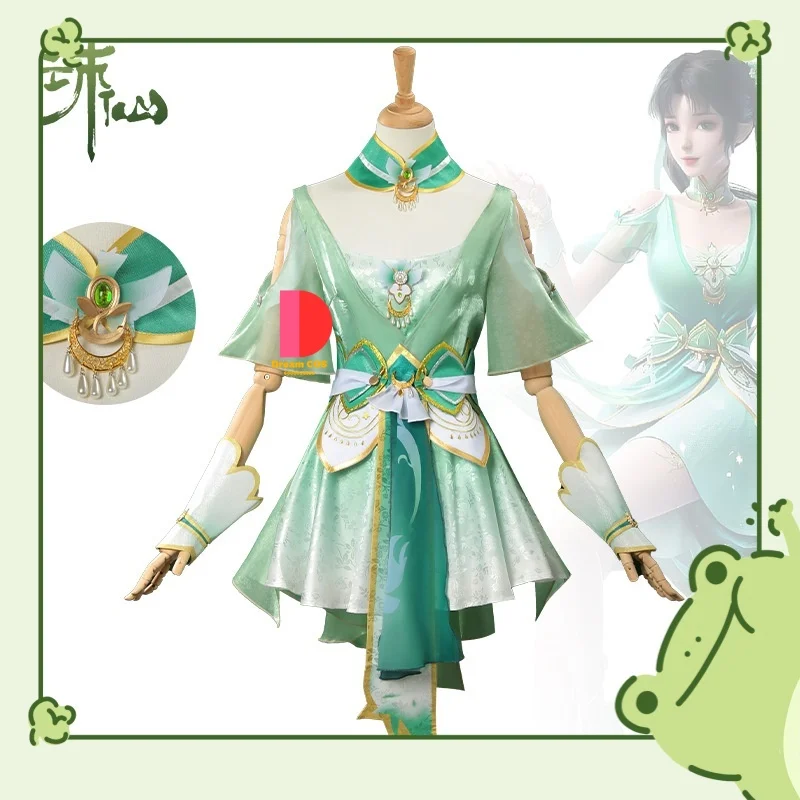 

Zhu Xian Bi Yao Sexy Women's Clothing Traditional-style Outfit Se Classic Cosplay Costume Two-dimensional Green Slim-fit Dress