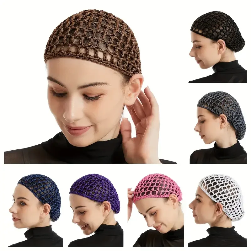 Nowa damska siatkowa siatka do włosów ręcznie czapka szydełkowa Kufi czapki Snood nocna do snu okładka Turban popularna na co dzień czapka kapelusz po chemioterapii