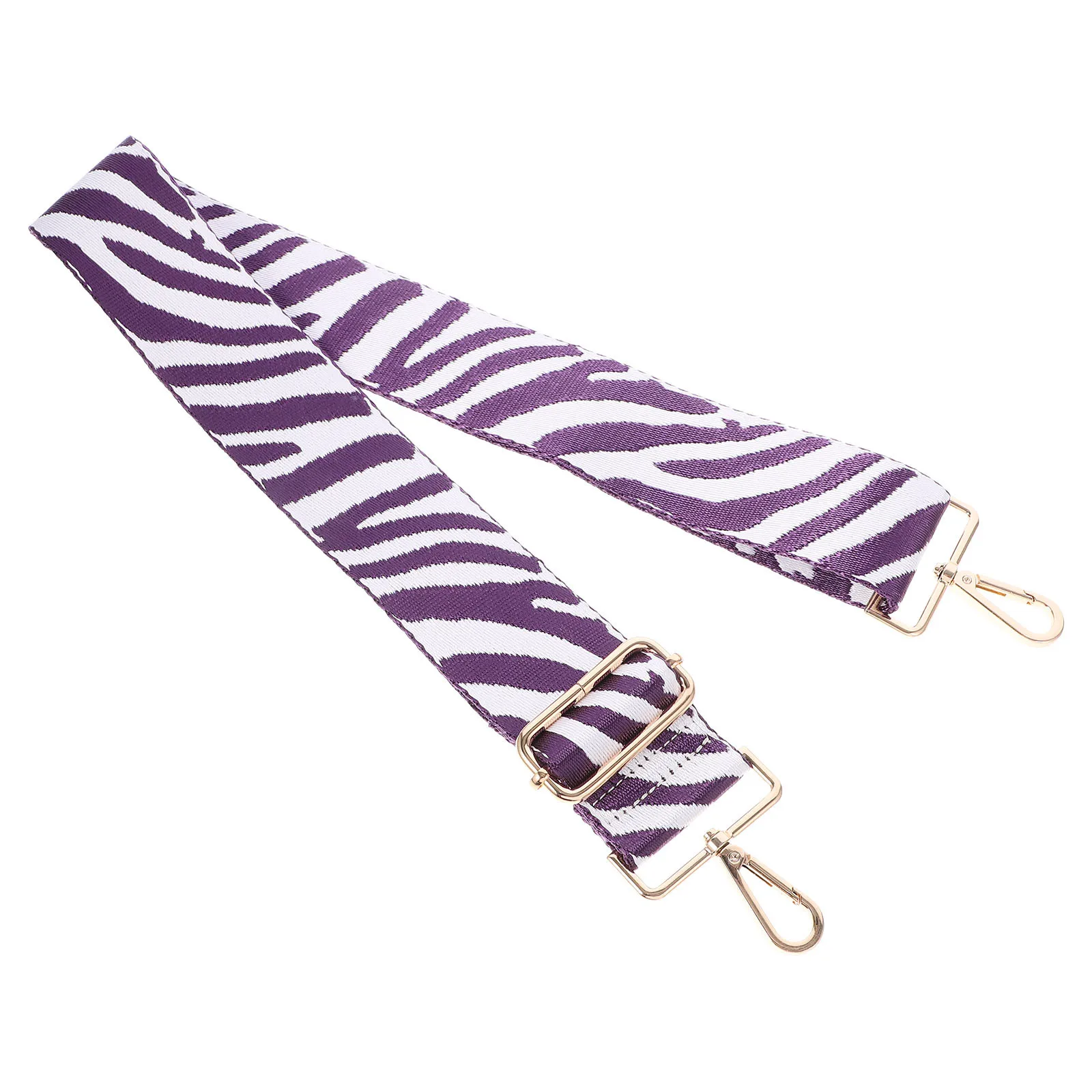 

1Pcs Zebra Printed Wide Shoulder Strap Adjustable Tough Canvas Crossbody Purse Replacement Strap Shoulder Belt