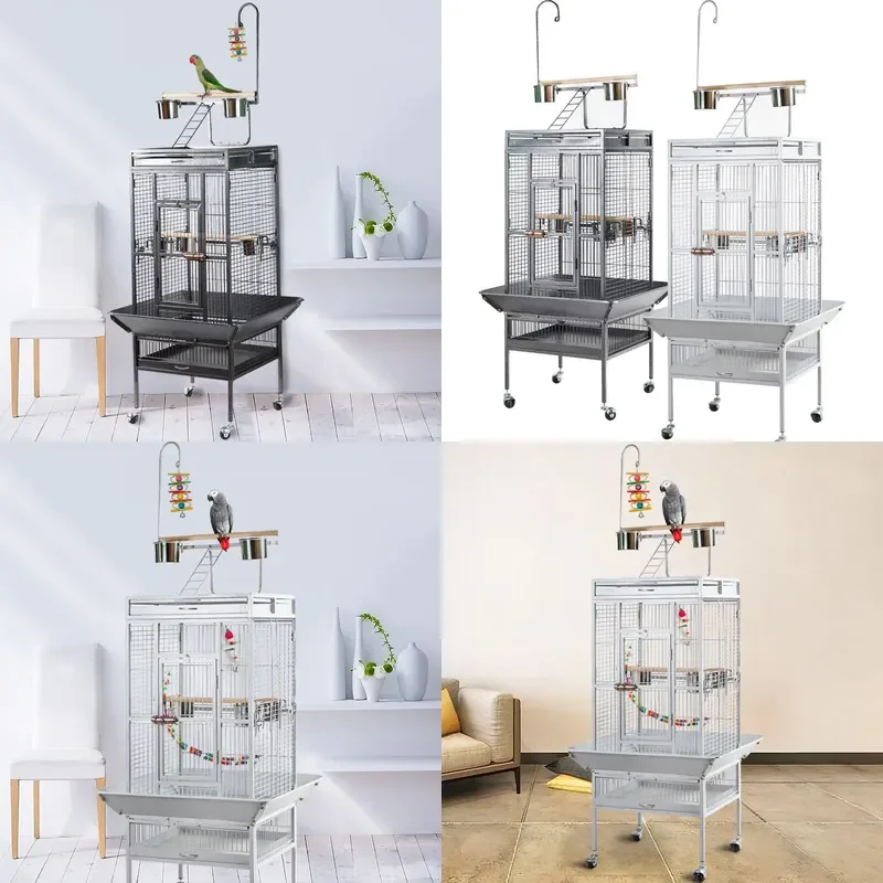 For Large Parrot Cage High End Villa Bird Cage Household Splash Proof Pet Bird Cage Wholesale Factory Direct Sales