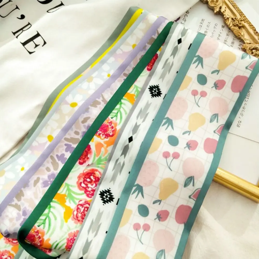 

Модный узкий женский шелковый шарф, литературный универсальный платок, длинная повязка для волос