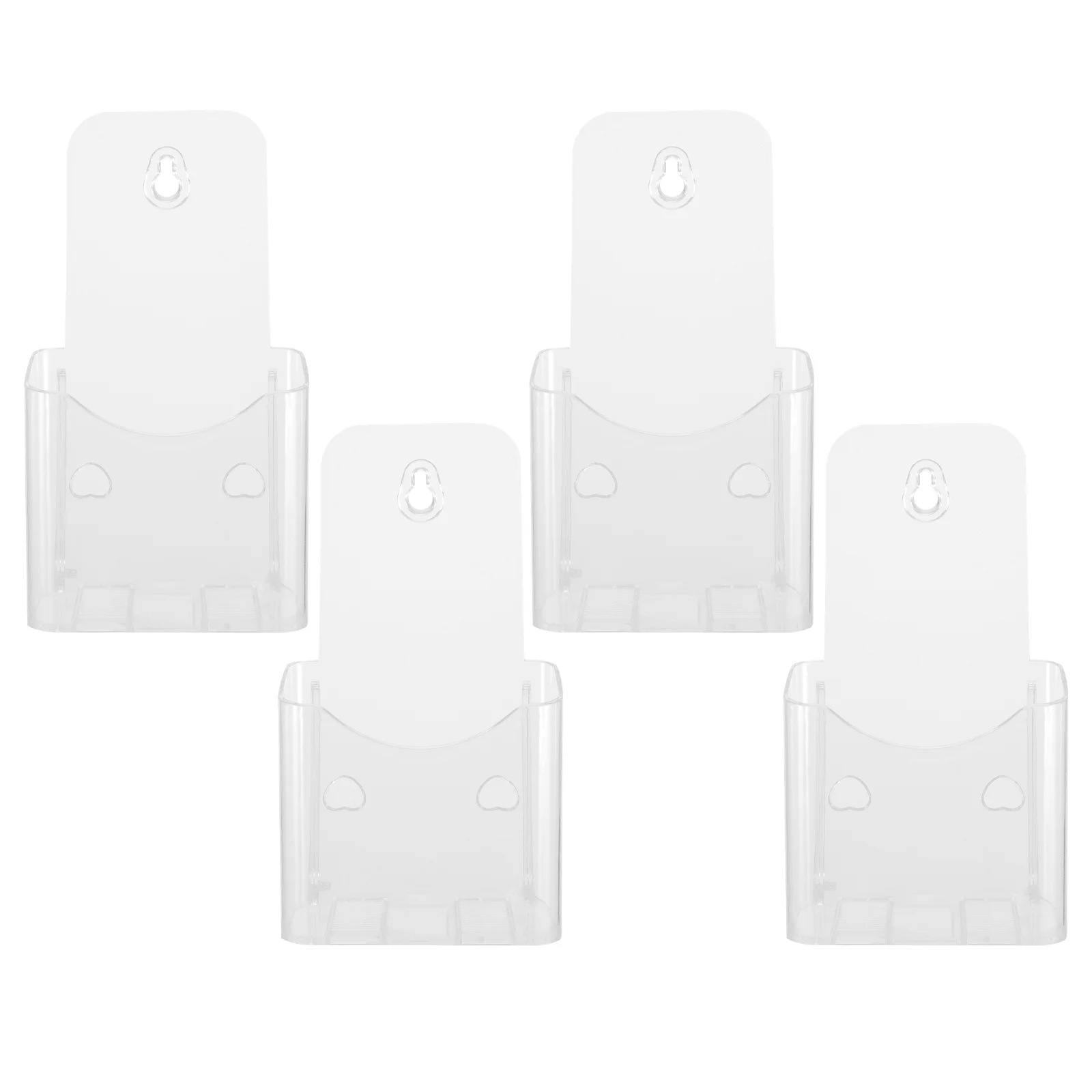

Acrylic Brochure Stands 4 Pack Clear Plastic Display Holder for Brochures Menus Flyers Business Card Organizer Rack