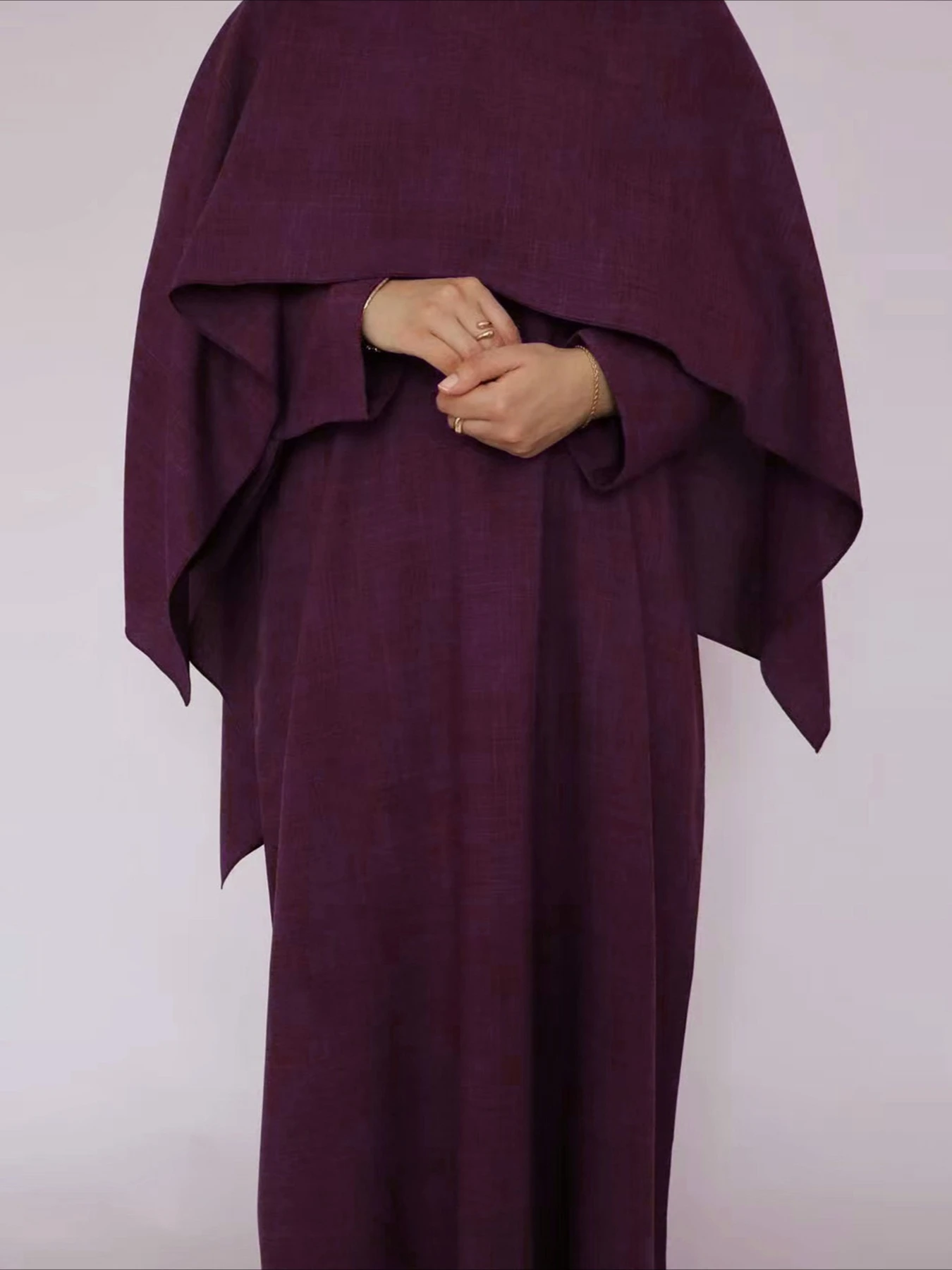 فستان حفلة عيد وشاح المرأة المسلمة 2 قطعة مجموعة طويلة الأكمام جلابية رمضان فساتين طويلة Vestidos Largos قفطان عربي رداء طويل #5