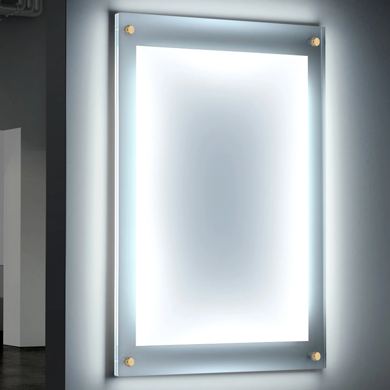 

12Pcs Advertising Nail Stainless Steel Thickened Wear-Resistant Standoff Screws for Wall Sign Display Mounting Fixation Glass