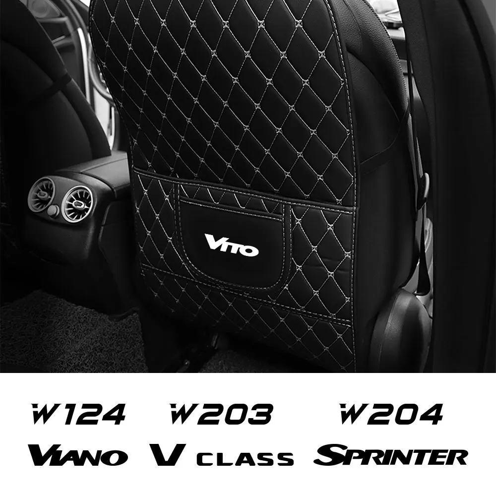 Car Anti Kick Protector Pad For Mercedes Benz W124 W203 W204 W639 Vito W447 Sprinter Viano V Class Seat Cover Auto Accessories