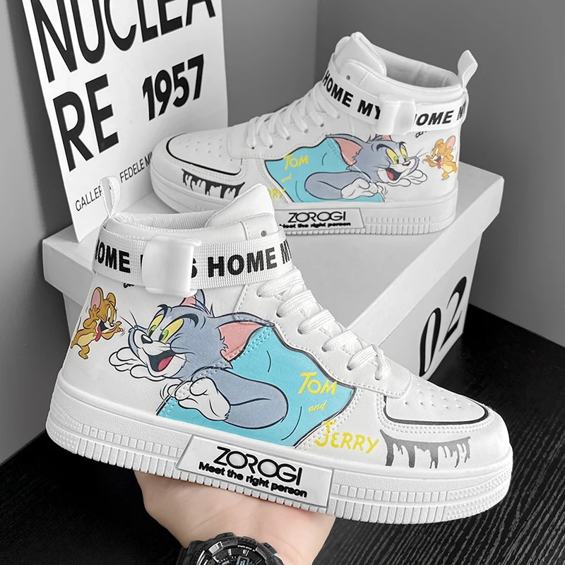 

2025New Comfort Casual Featured Popular Models High-Top Parent-Child Cartoon Fashion Shoes Student Couple Sneakers Couple Style
