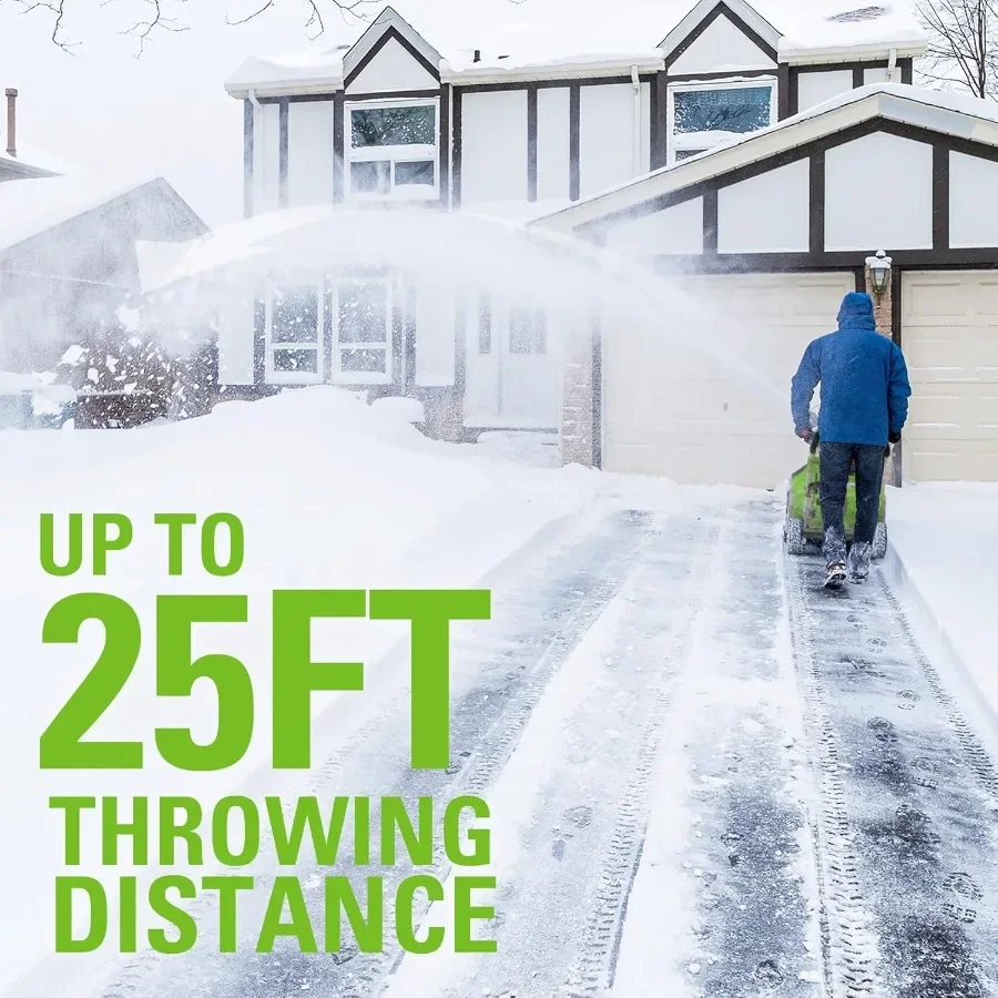 40V 75+ ferramentas compatíveis 20 ferramenta sopradora de neve sem fio sem escova apenas verde