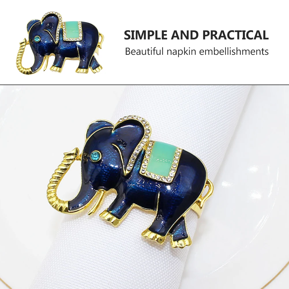 

4pcs Napkin Rings AntiRust Metal Table Decor Wedding Party Clasps Durability Elegant Style Kitchen Bar
