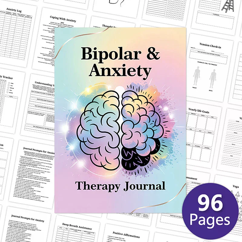Bipolar & Anxiety, Bipolar Disorder, BD Psychological Therapy, Journal Planners Notebook
