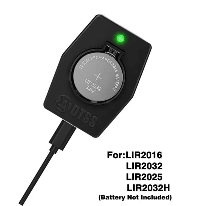 Tragbares Mini-Knopfzellen-Ladegerät LIR2032 LIR2025 LIR 2016. Typ-C-Ladegerät für 3,6 V Li-Ionen-Zellen-Akkus