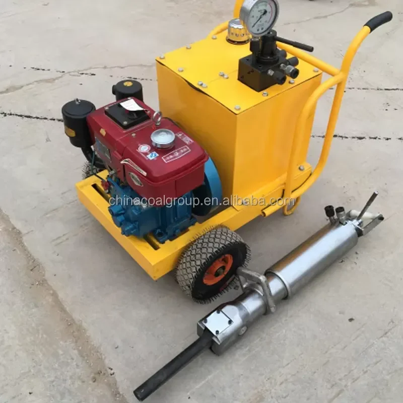 Diesel Engine AC Motor Hydraulic Wedge Rock Splitter 840T Force for Mountain Opening Mining and Quarry Portable Reliable