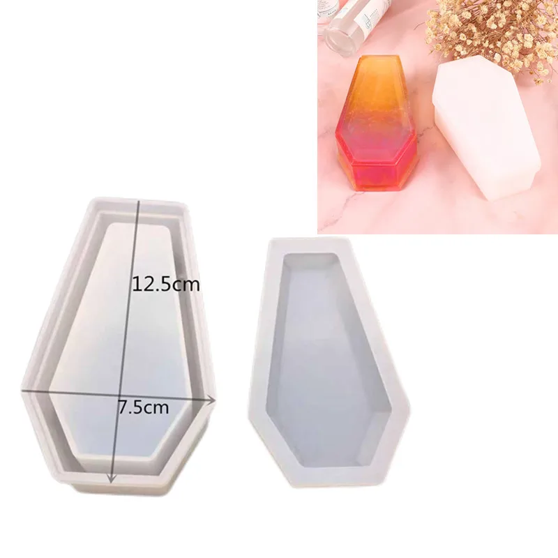 DIY Crystal Epoxy Resin Mold Round Stripe Storage Box Silicone Mold For Resin