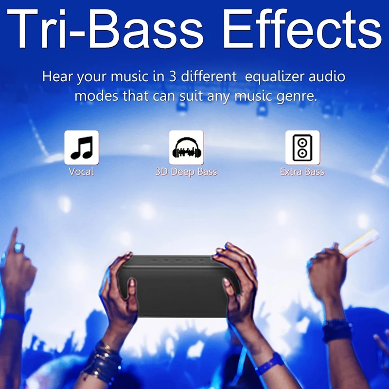 B37B-60W Bluetooth スピーカー TWS ワイヤレスポータブルサブウーファー防水 6600Mah 強力な低音 AUX FM 屋外楽しいキャンプ用