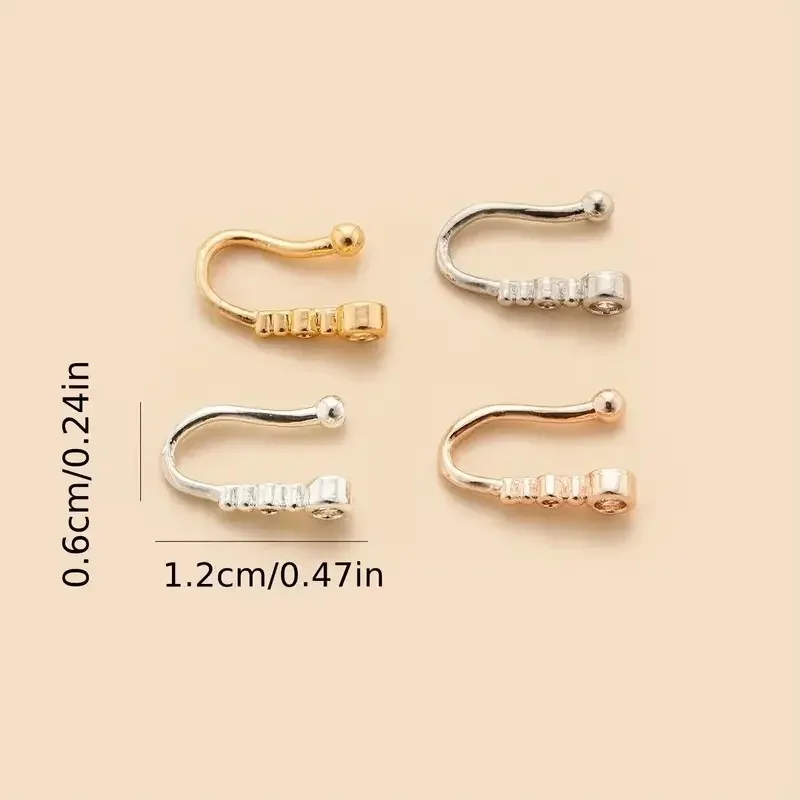 U-Shape Non-Piercing Flower Nose Ring