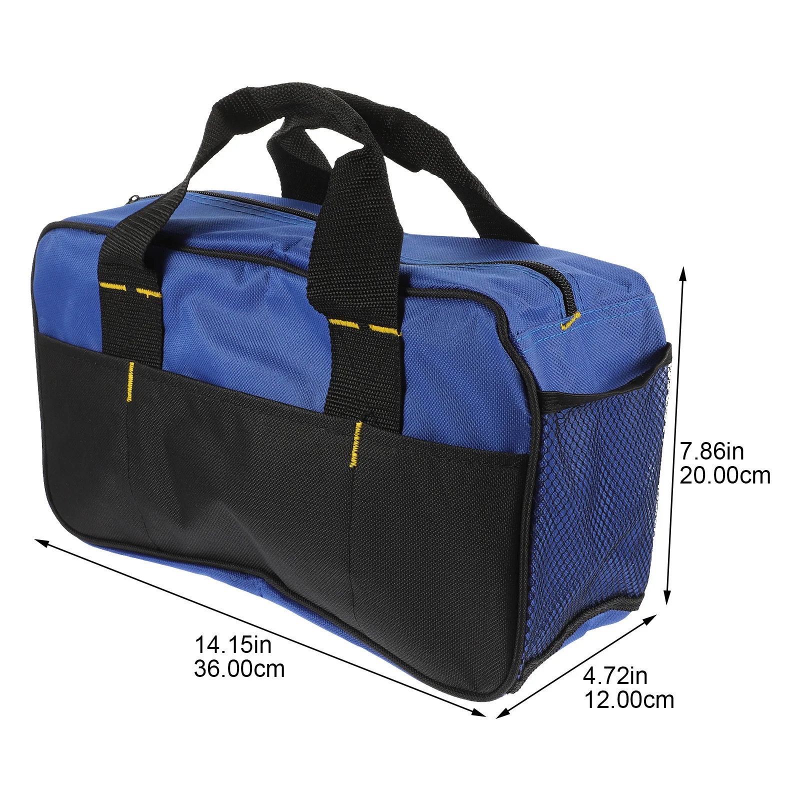 Multi-Function Tool Bag Heavy Duty Canvas Large Capacity Wide Open Storage Pouch For Men Portable Tool Organizer