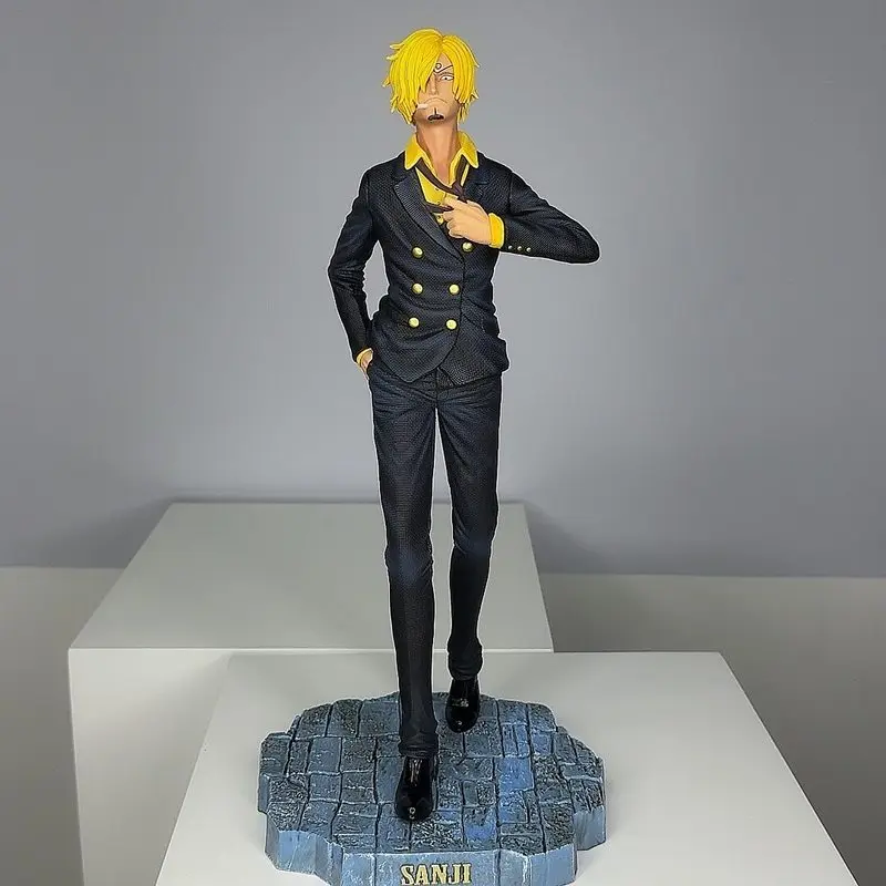 

One Piece Walking Scene Black Clothes Suit Yamaharu Anime Surrounding One Piece Model Ornament Handmade Straw Hat Team