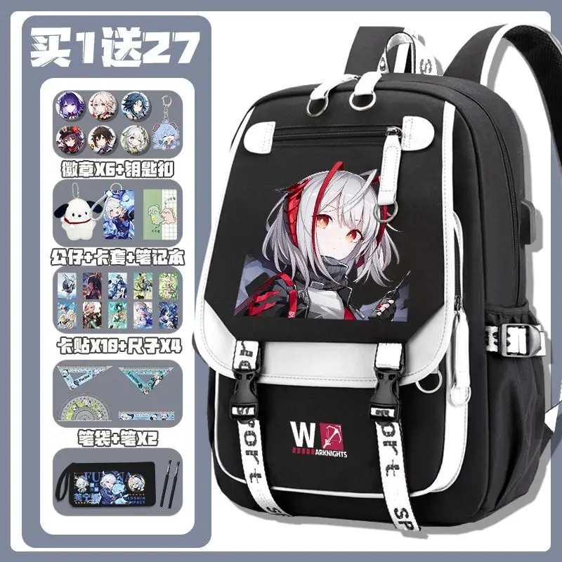 حقيبة ظهر فرسان رازر ستورم للمدرسة الابتدائية المتوسطة للأولاد والبنات أنيمي حقيبة كتف مزدوجة ذات سعة كبيرة أ