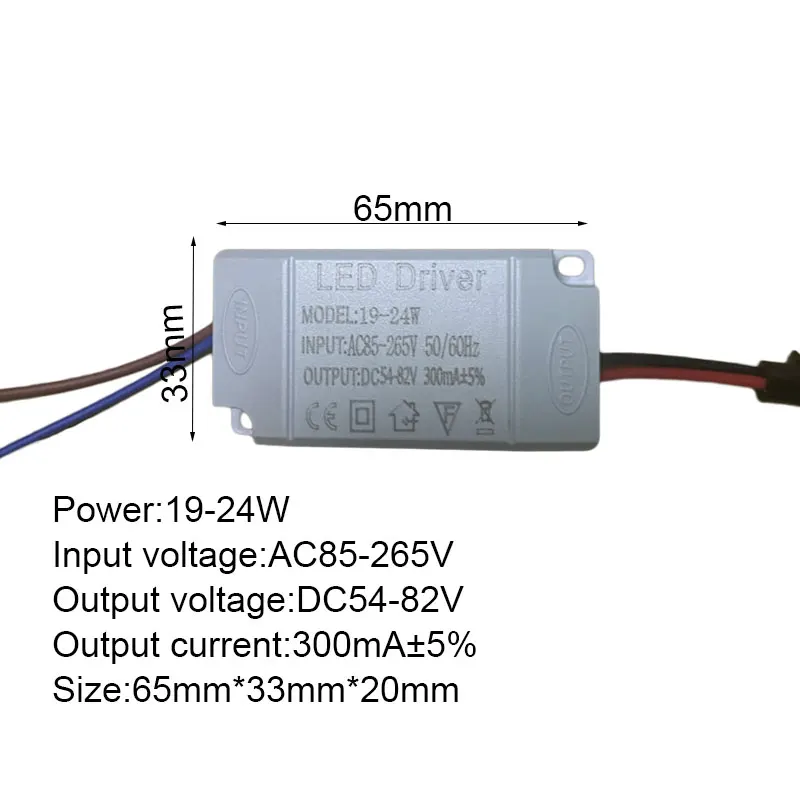 LED Driver 300mA 1-3W 4-7W 8-12W 13-18W 19-24W 24-36W LED Constant Current Driver Power Unit Supply AC85-265V LED Transformer