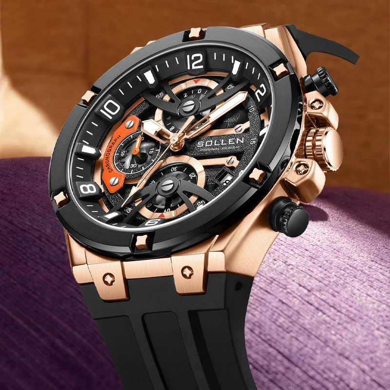 นาฬิกาข้อมือผู้ชาย Pagani Designs แฟชั่นสั่งทำพิเศษสำหรับผู้ชาย สายซิลิโคน กันน้ำ Relogio Masculino