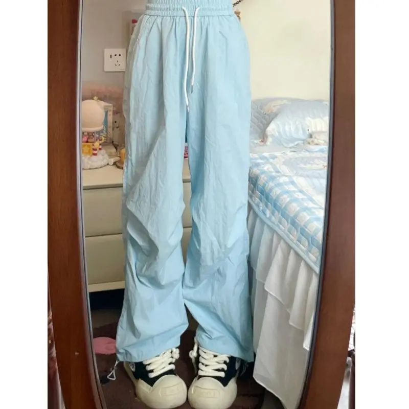 

Women's Quick-Dry Casual Sporty Straight-Leg Pants Korean Loose-Fit Wide-Leg Trousers Summer New Style Comfortable Fashion