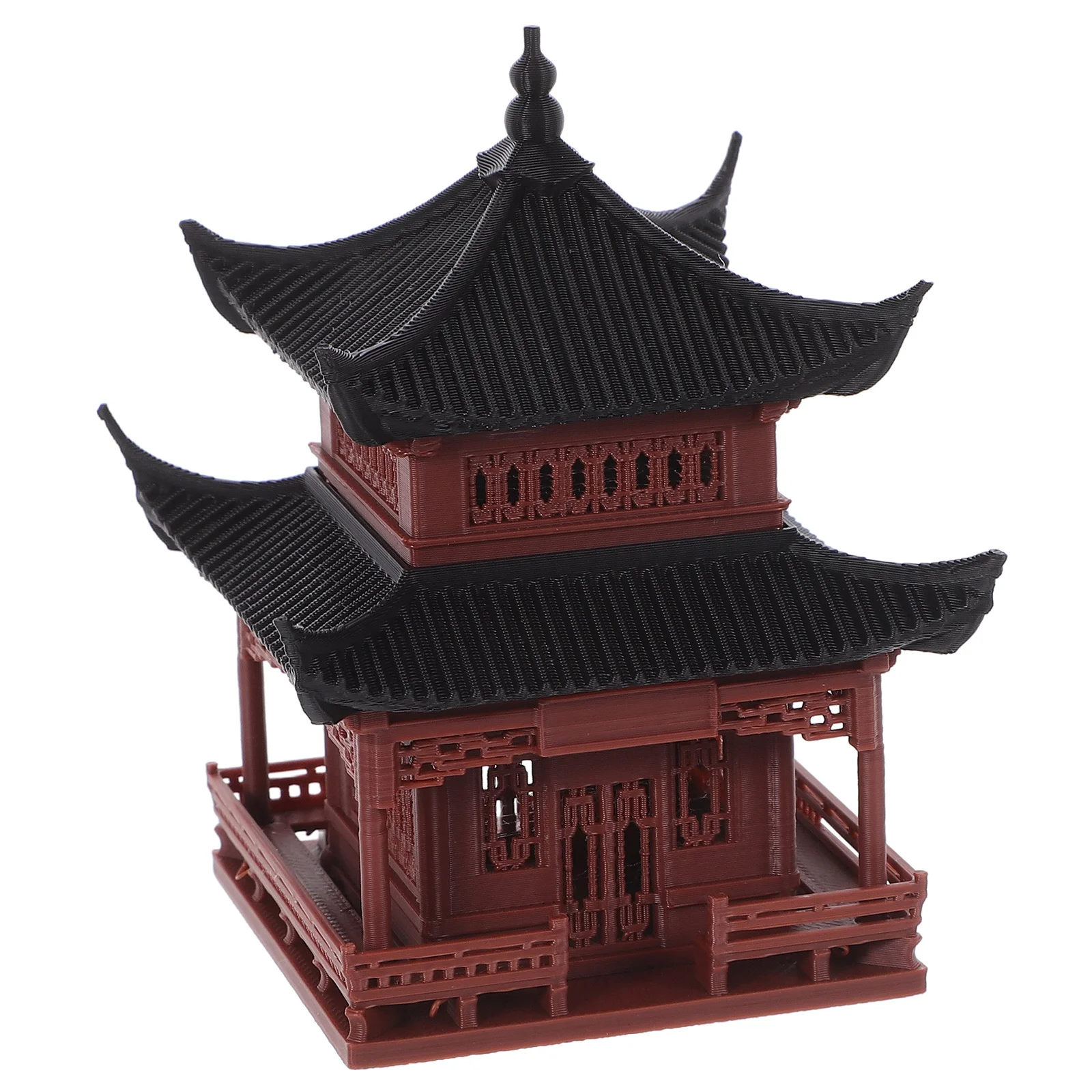 

1pcs Chinese Architecture Mini Pavilion Decor For Desktop Tabletop Small Garden Landscape Indoor Home Office Decoration