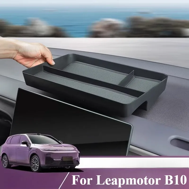 Car Behind Screen Storage Tray for Leapmotor B10, Special Navigation Screen Storage Organizer