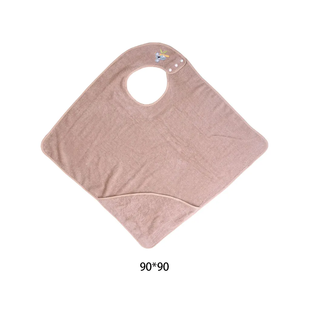 흡수성이 뛰어난 후드 타월로 아기에게 건조하고 편안한 느낌을 주는 순면 부드러운 흡수성 아기 타월 앞치마 타월