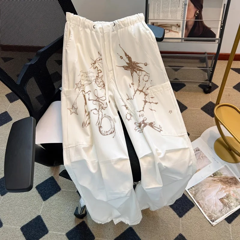 

Американские ретро-брюки в стиле кэжуал, свободные широкие брюки для мужчин и женщин, летняя модная новинка