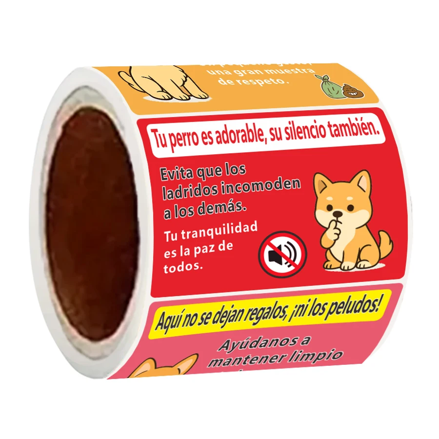 

100 шт. наклейки для конкретных домашних животных, 5 дизайнов для владельцев собак, самоклеящиеся этикетки для общественного использования