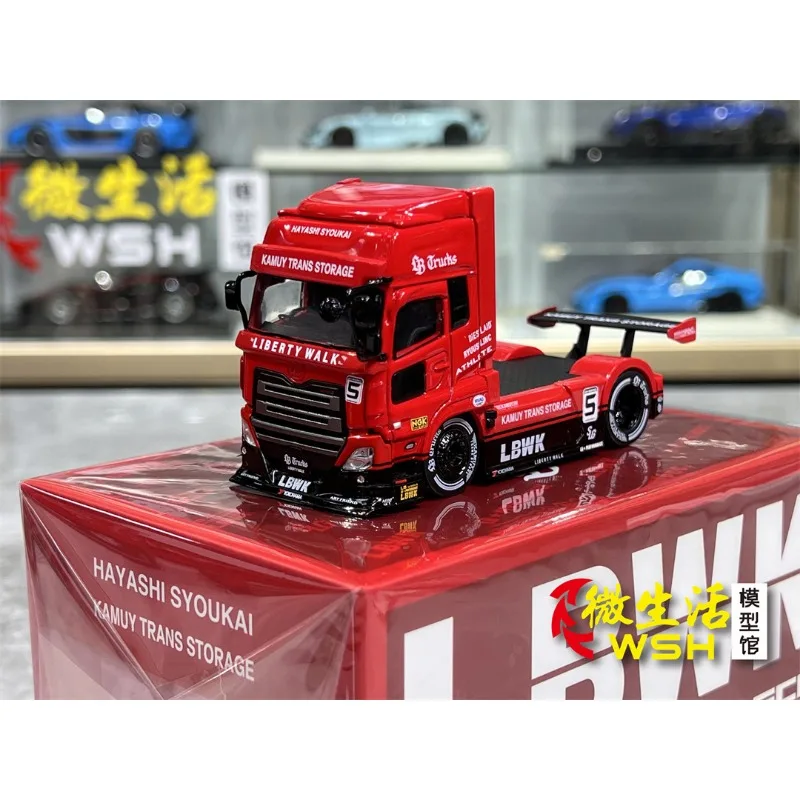 GCD&LB Liberty Walk 1/64Super Silhouette Truck Red/Black Alloy