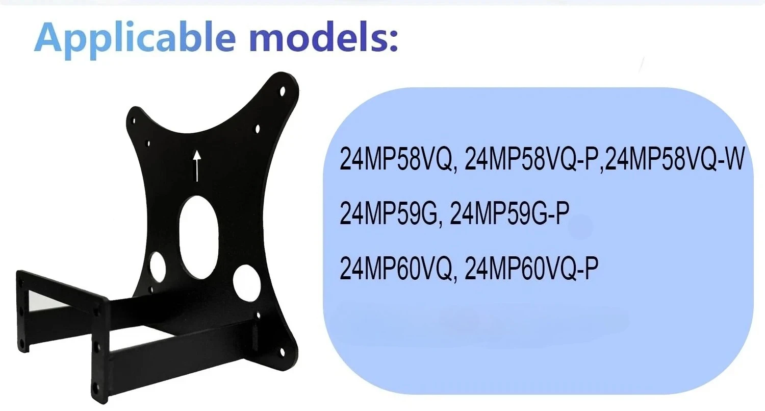 New VESA Adapter for LG 24MP58VQ 24MP59G 24MP60VQ by Mount Bracket for VESA 75x75 &100x100 Monitors Arms