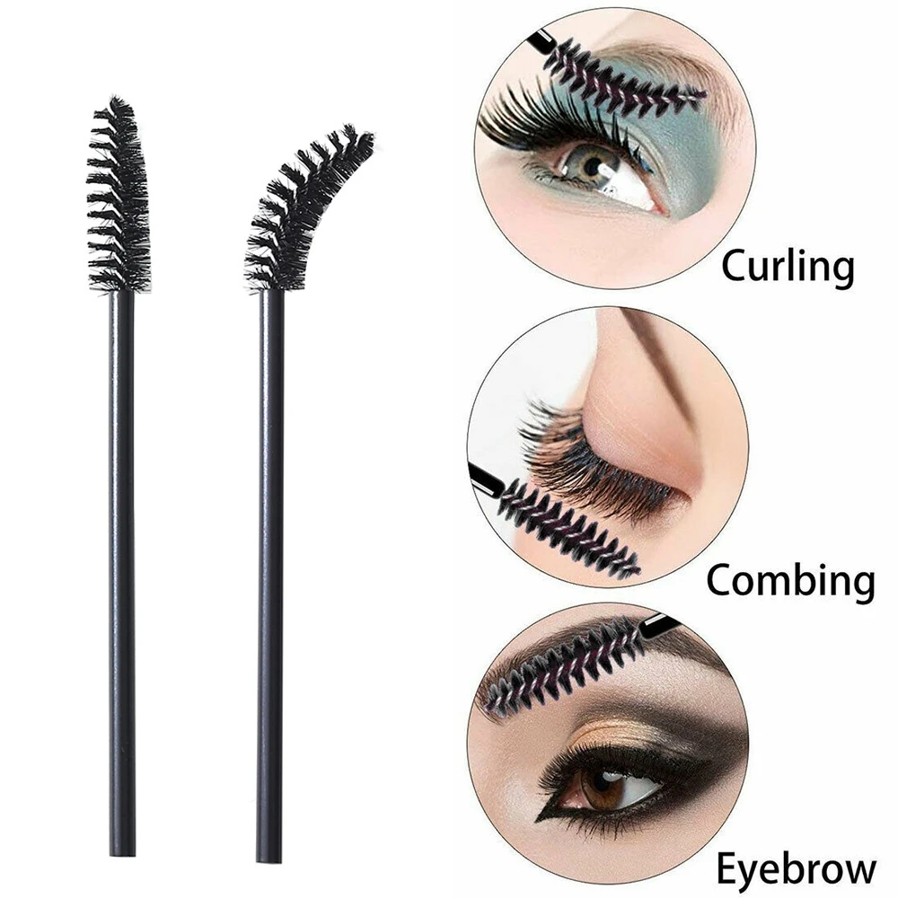 Eyelash Extension Special Eyelash Removal Brush Micro Brush Bendable Eyelash Brush for Eyelash Extension Tool 50pcs