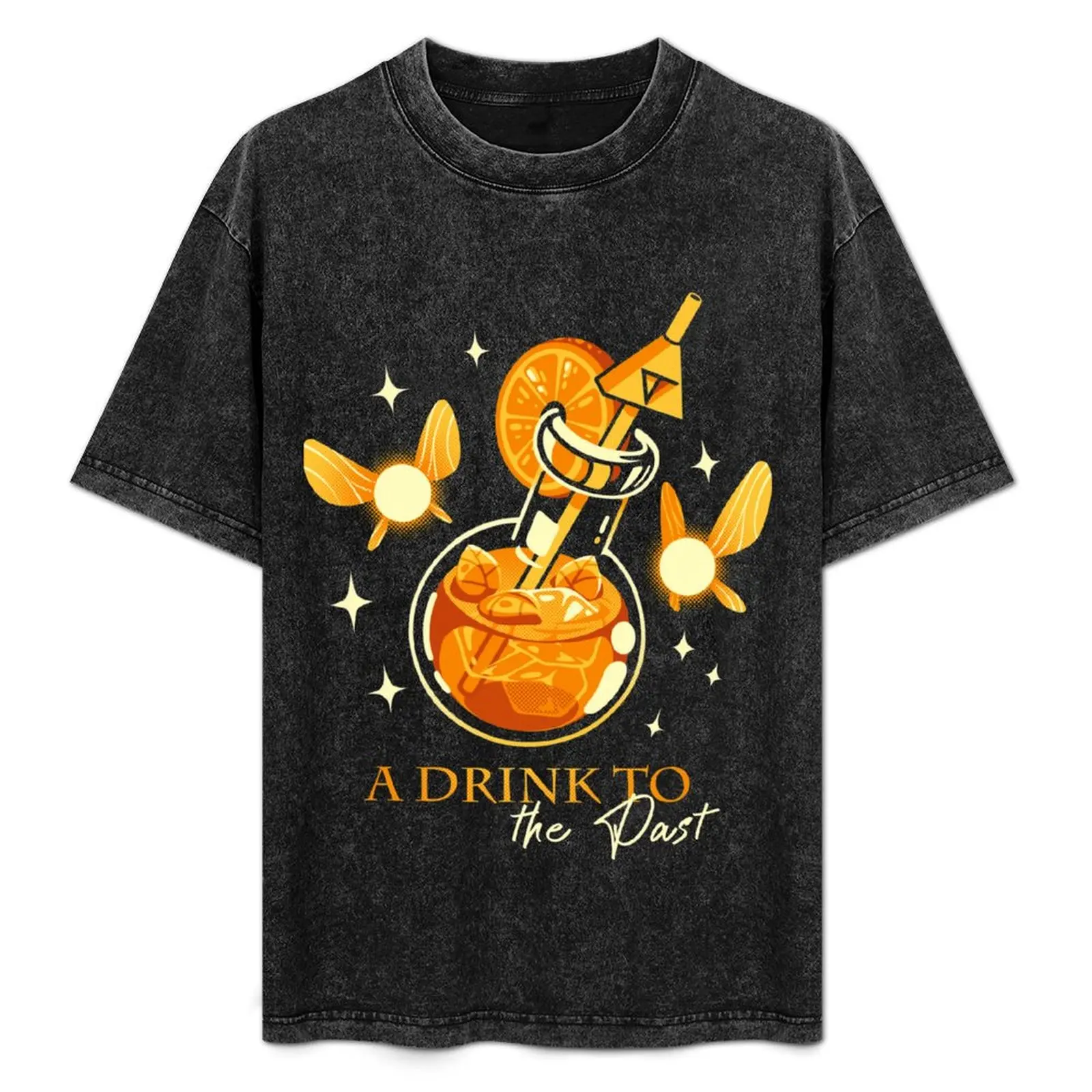 

A Drink to the Past T-Shirt Simple Line Art Print Tee