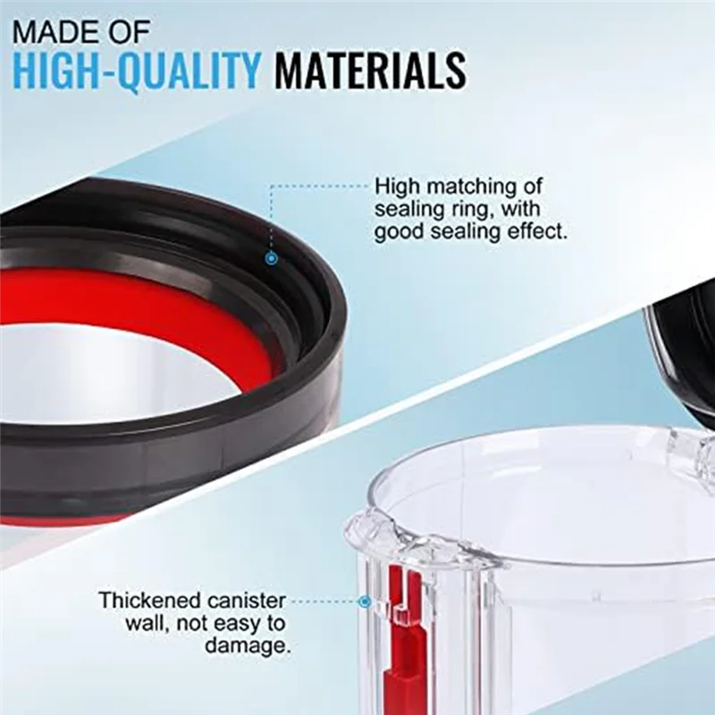 Upgraded Bin Large Dust Bin Replacement Dust Bin For Dyson V10 SV12 Vacuum Cleaner Canister, For Dyson Part No. 969509-01