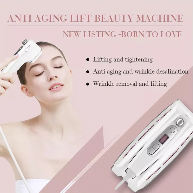 Hifu Focused Beauty Machine Mini Hifu Therapy กระชับผิวหน้ายกกระชับผิวที่ละเอียดอ่อนอุปกรณ์ฟอกสีฟันต่อต้านริ้วรอย Aging