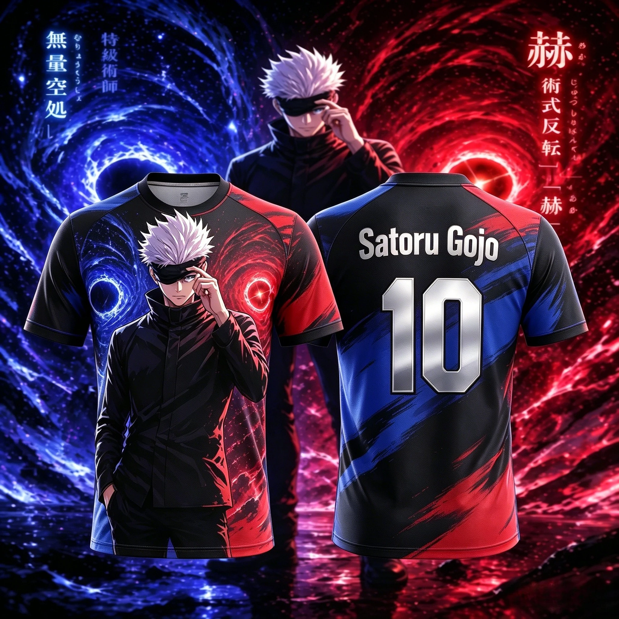 

2026 New JUJUTSU KAISEN NO.10 NO.7 Satoru Gojo Anime T-Shirt Adult Men's 3D Printed Special Football Jersey T-Shirt Kids Y2k