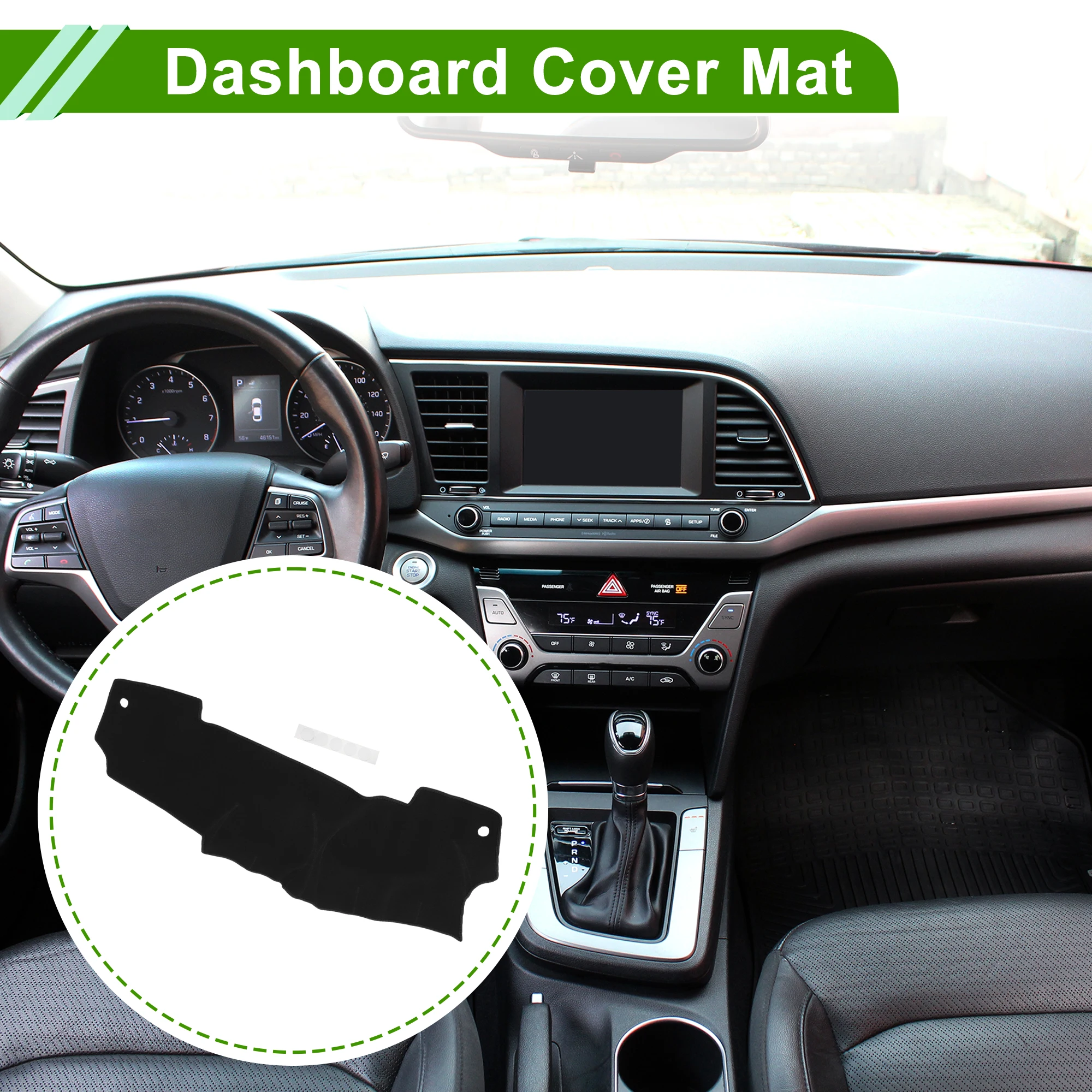 

Чехол на приборную панель UXCELL для Nissan Micra March K13 2011-2016, черный, 1 шт., противоскользящий