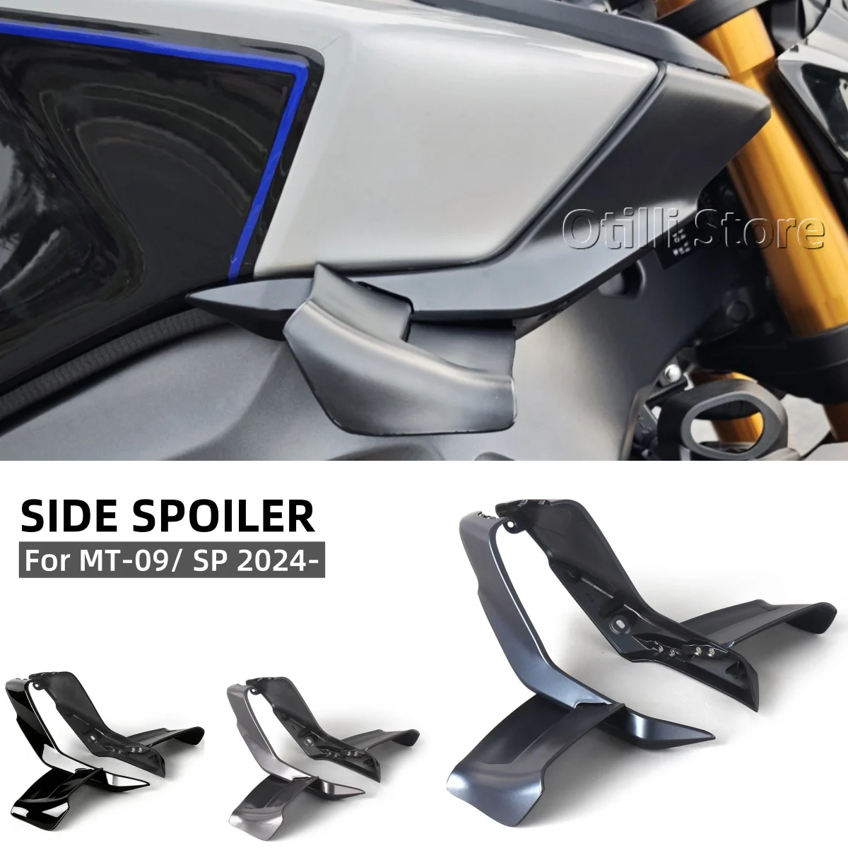 

2024 2025 2026 For Yamaha MT09 SP MT-09 MT 09 Motorcycle ABS Naked Side Spoilers Fairing Winglets Aerodynamic Wing Deflectors